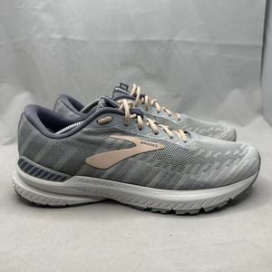 Brooks Ravenna 10 Gray Pink White Running Walking Shoes Sneakers Womens Size 8B